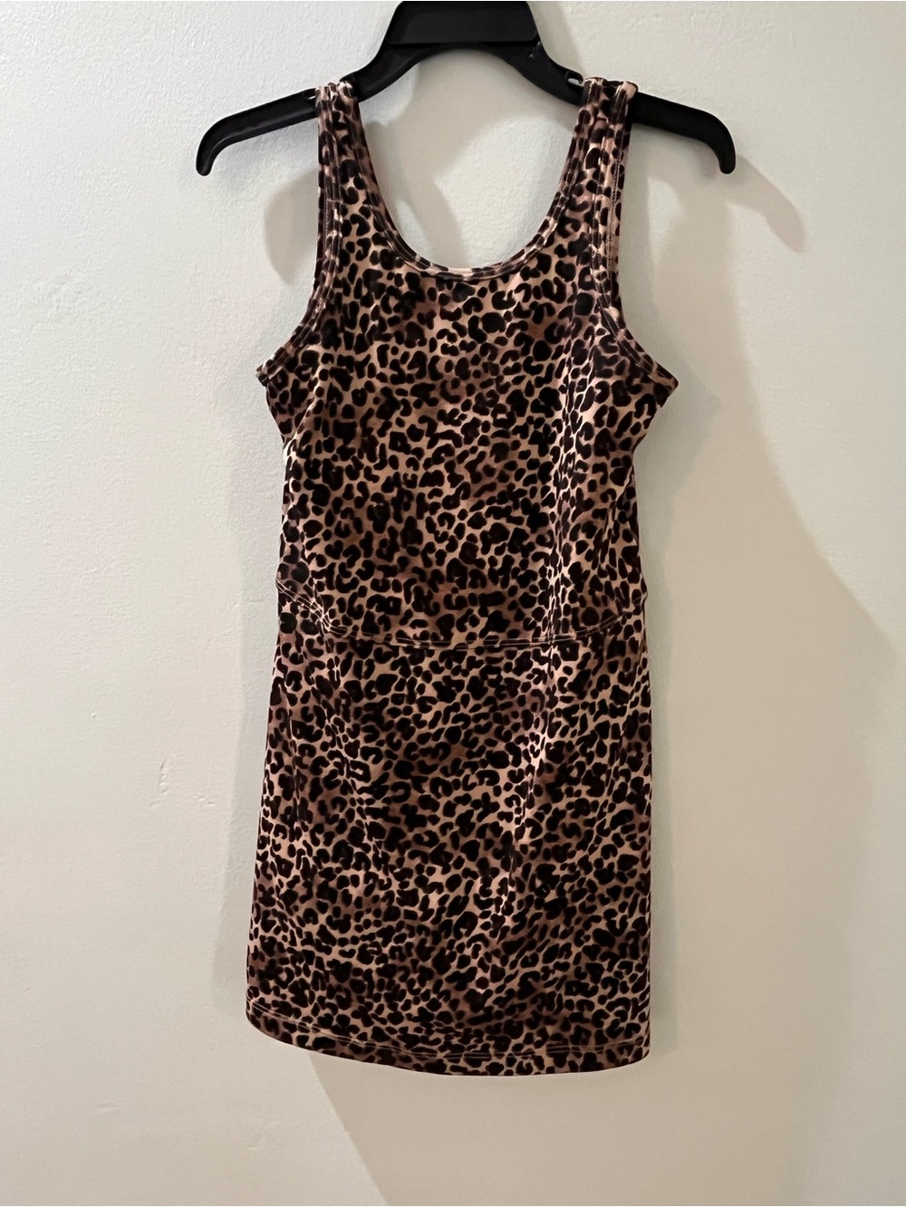 all in motion Girls' Sleeveless Leopard Print Tank Dress - Brown & Black